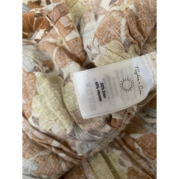 NWT Rylee and Cru Safari Floral Carrie Blouse Top Girls Size 8 - 9 Y Linen - Picture 7 of 7